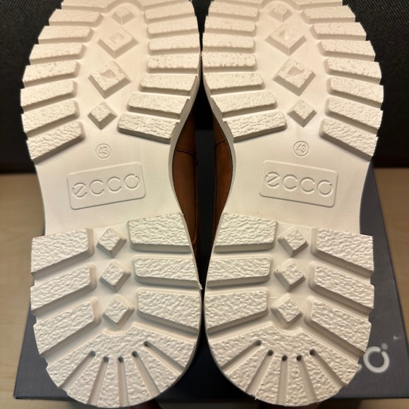 NIB! ECCO Men's Jamestown High-Cut Cognac Cocoa Brown Boot Size EU43/US9-9.5 - Picture 14 of 15